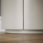 Table de chevet cylindrique crème