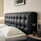 Lit en cuir Marshmallow