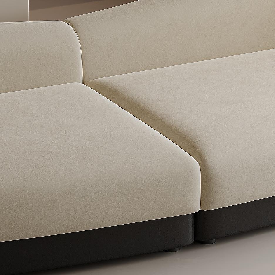 Canapé incurvé en velours haut de gamme Arcana