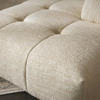 Canapé sectionnel incurvé crème amande