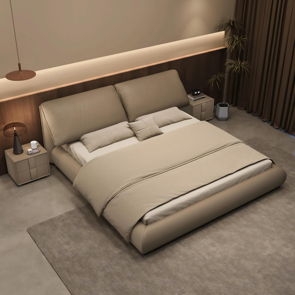 Lit en cuir Latte Bliss