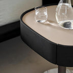 Table de chevet à pois en marbre