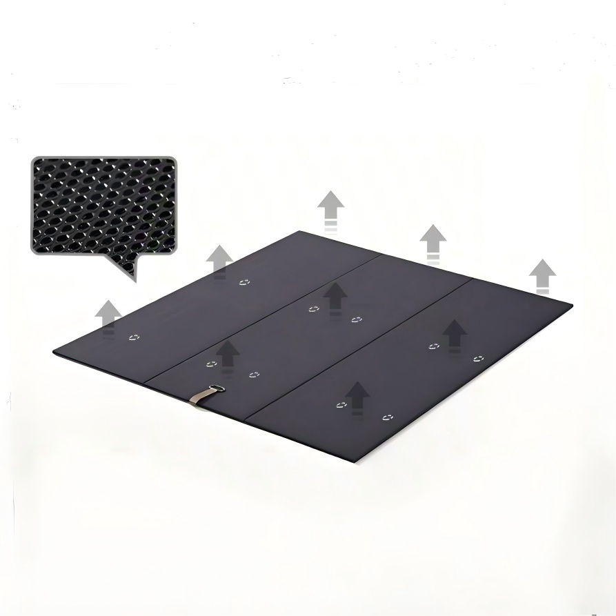 Lit en cuir couleur brique caramel