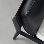 Lit en cuir crème truffe