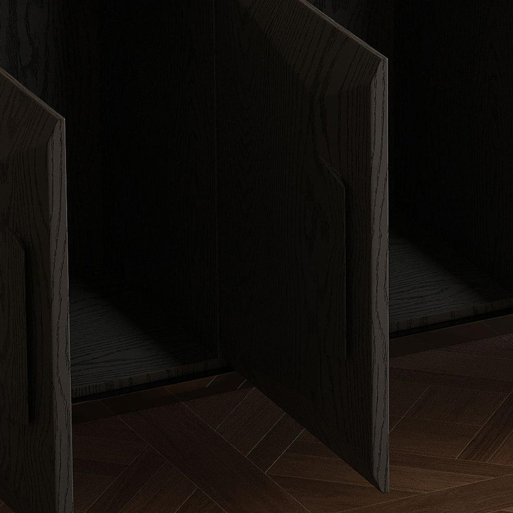 Buffet en bois massif noir Florence