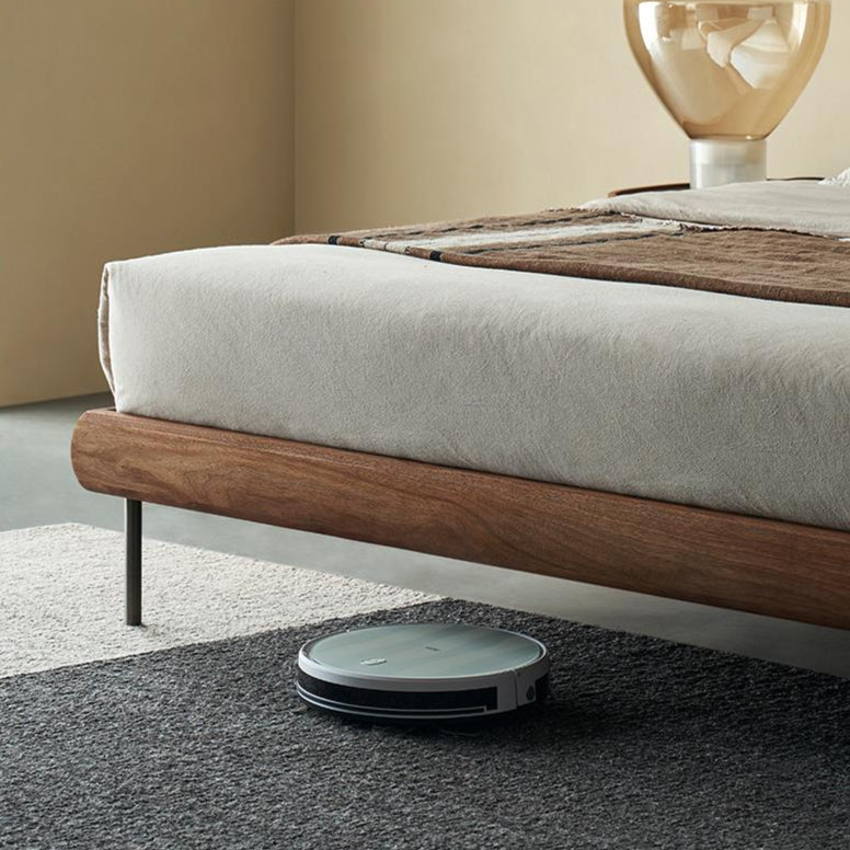 Lit en cuir à bords muffins