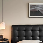 Lit en cuir Marshmallow