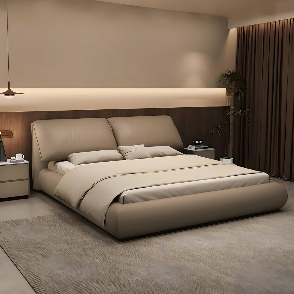 Lit en cuir Latte Bliss