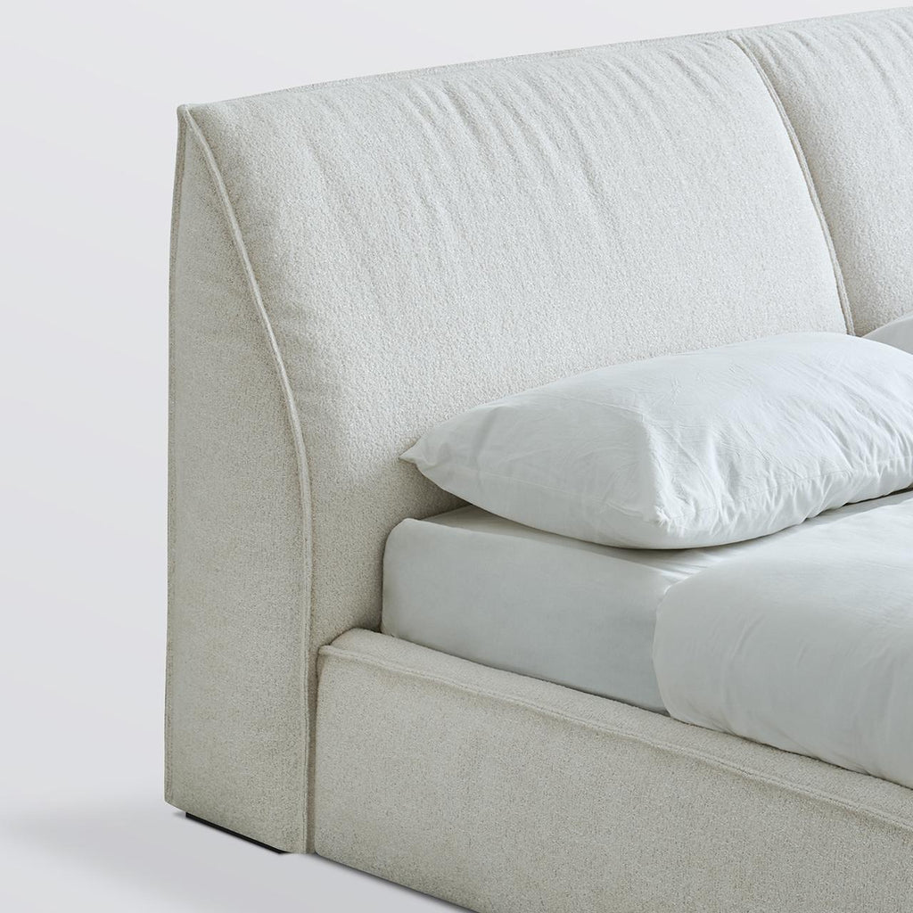 Lit en tissu doux Brioche