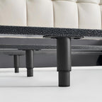 Lit en cuir Marshmallow