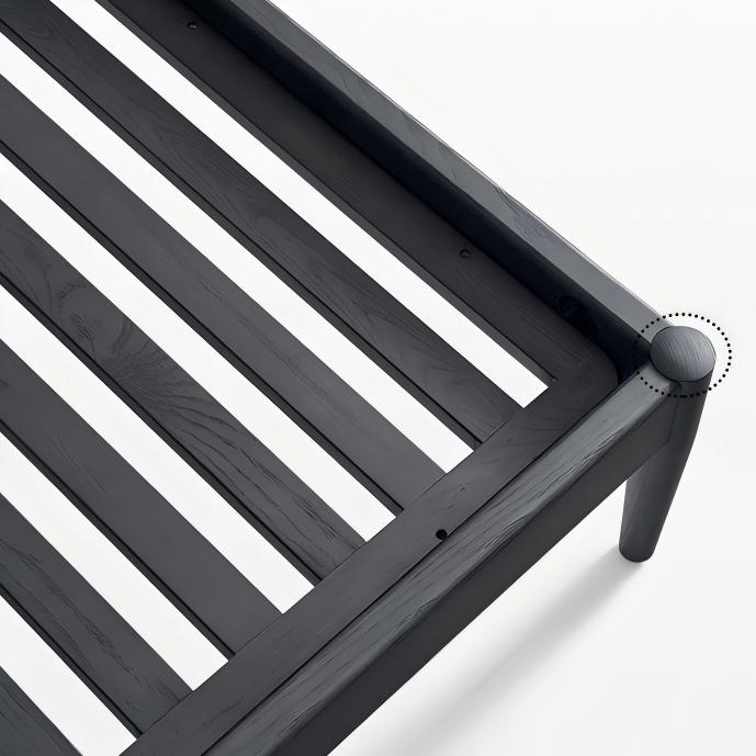 Lit en cuir crème truffe