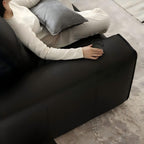 Canapé inclinable en cuir marron Nero