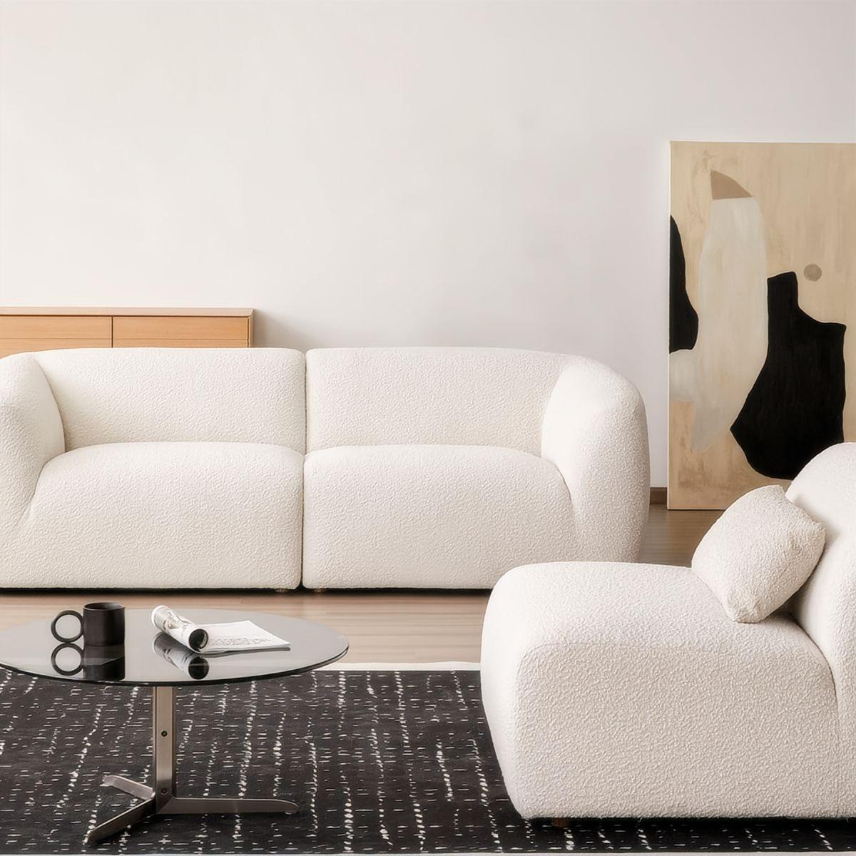 Canapé Boucle Crème Snuggle Cloud