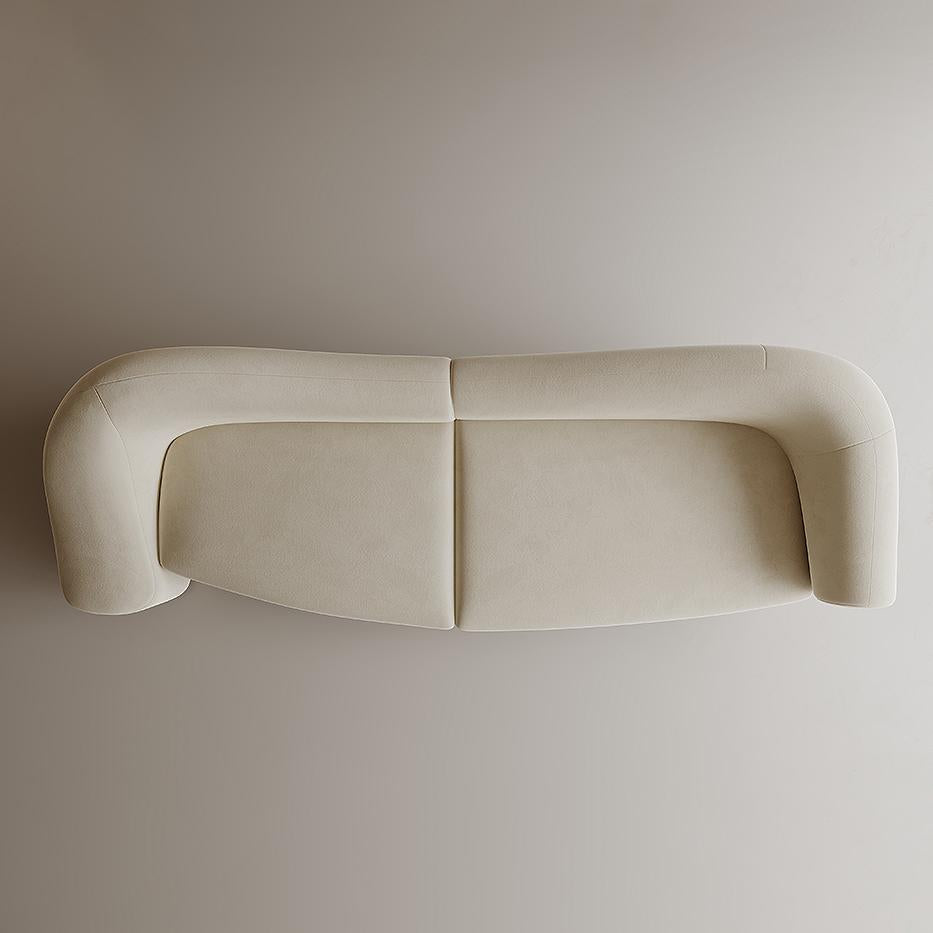 Canapé incurvé en velours haut de gamme Arcana