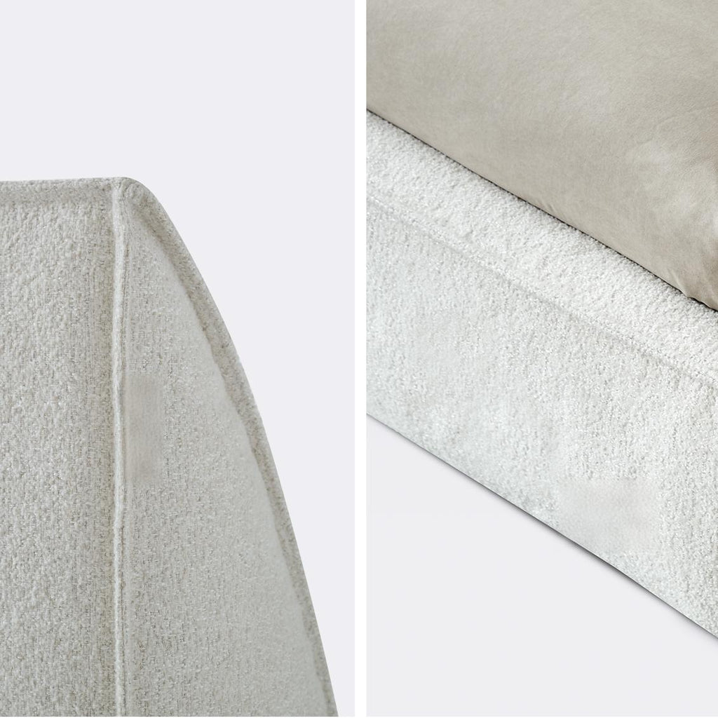 Lit en tissu doux Brioche