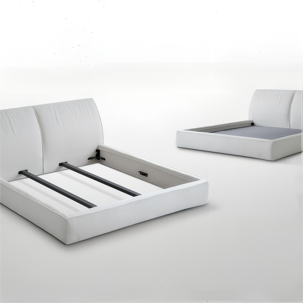 Lit en tissu doux Brioche