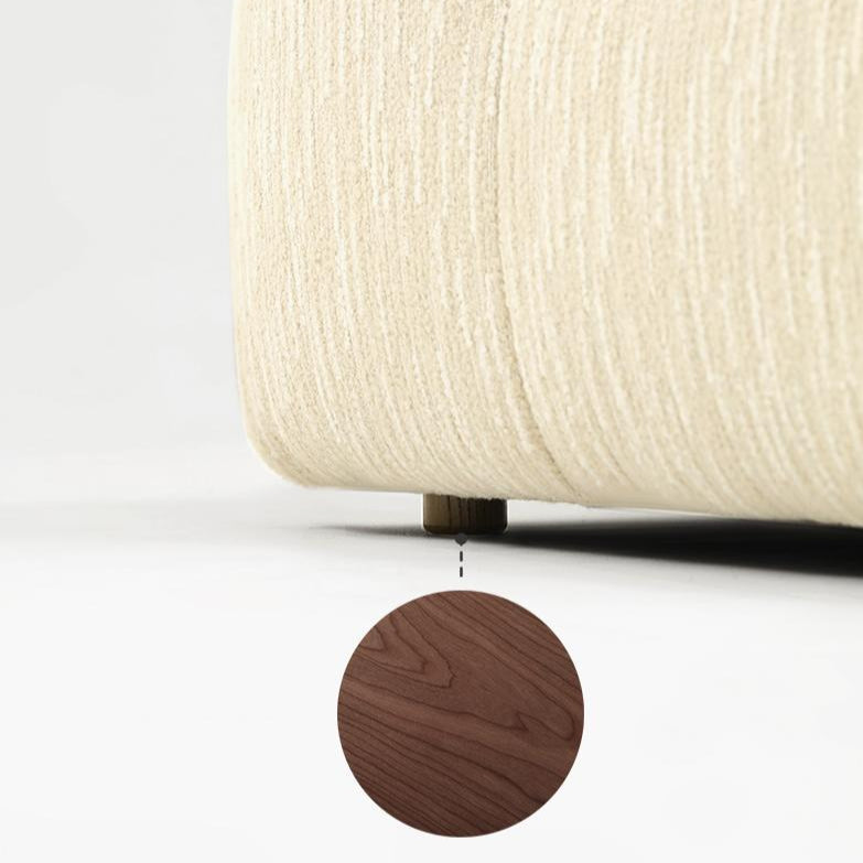 Canapé sectionnel incurvé crème amande