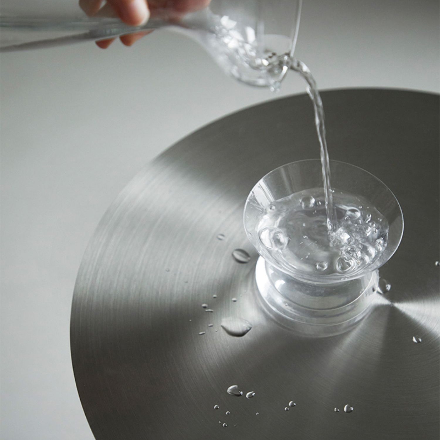 Table d'appoint ronde en acier inoxydable Sea Lion