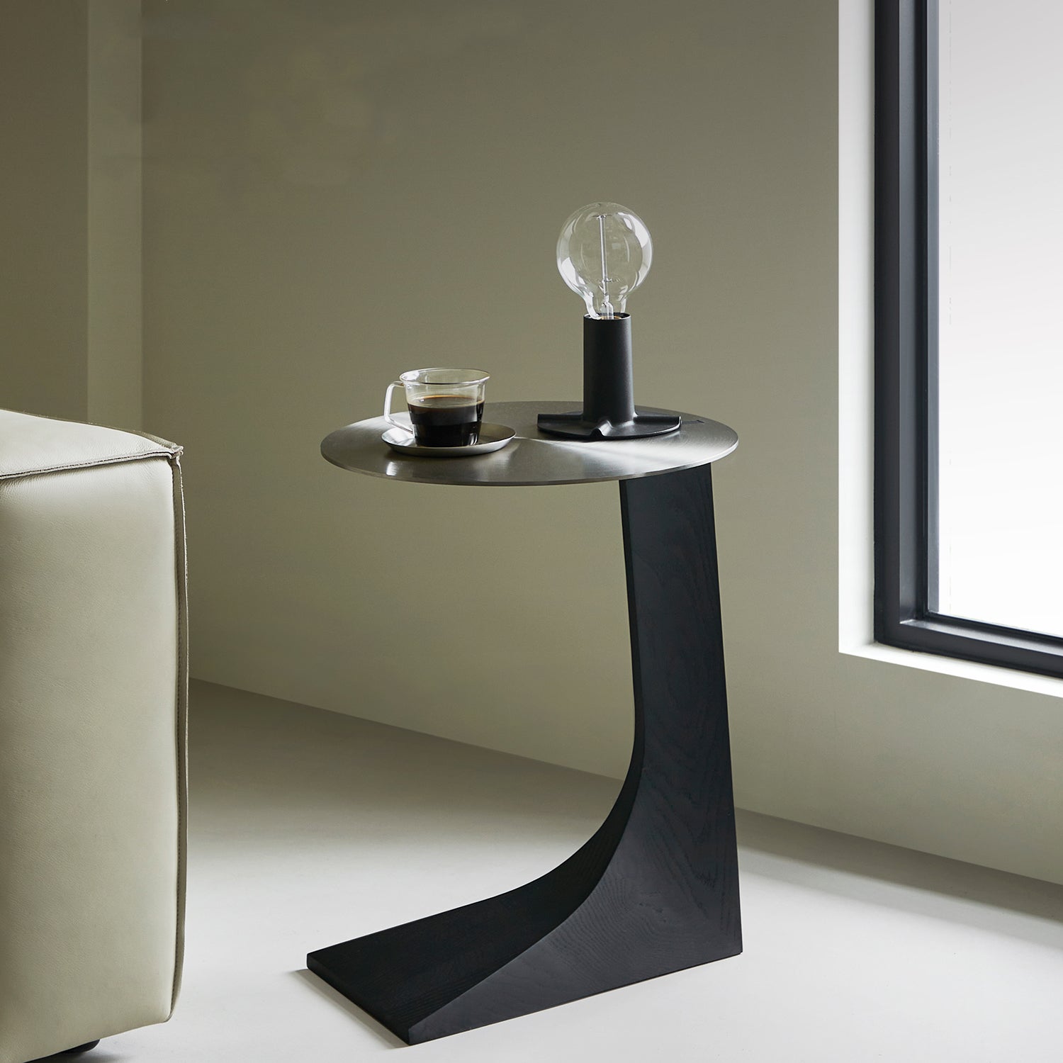 Table d'appoint ronde en acier inoxydable Sea Lion