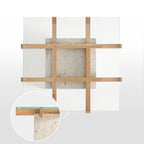 Table d'appoint en verre et marbre à treillis