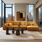 Le canapé d'angle jaune Empress