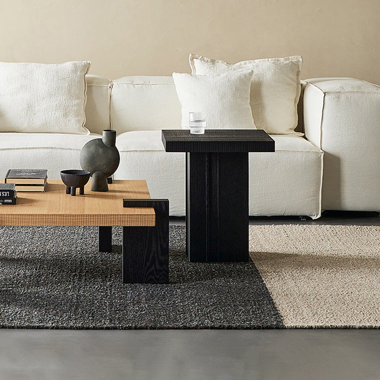 Table basse carrée en bois massif Modrest