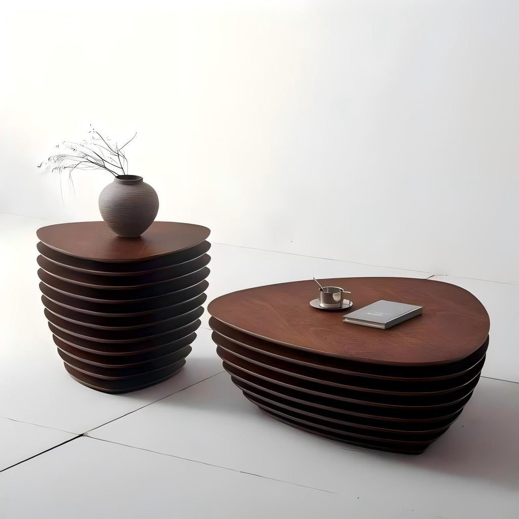 Table basse gigogne de forme irrégulière