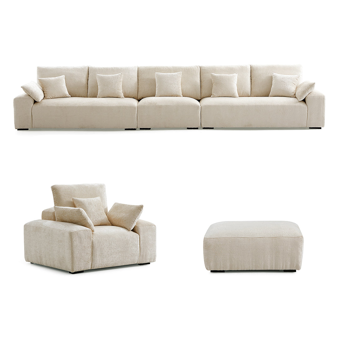 L'ensemble de canapés beiges Empress