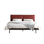 Lit en cuir de pain d'érable