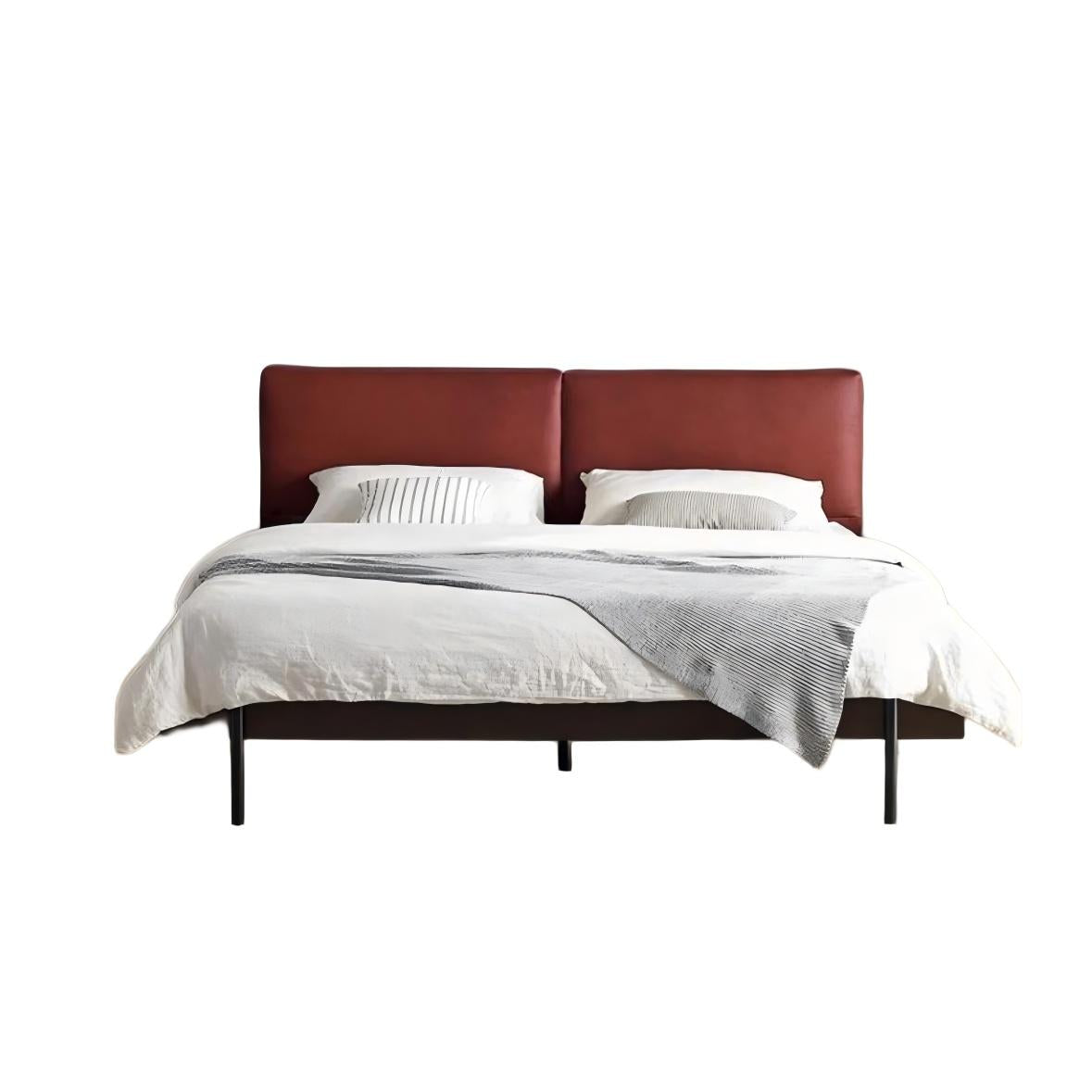 Lit en cuir de pain d'érable