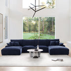 Le canapé d'angle en U bleu marine Empress