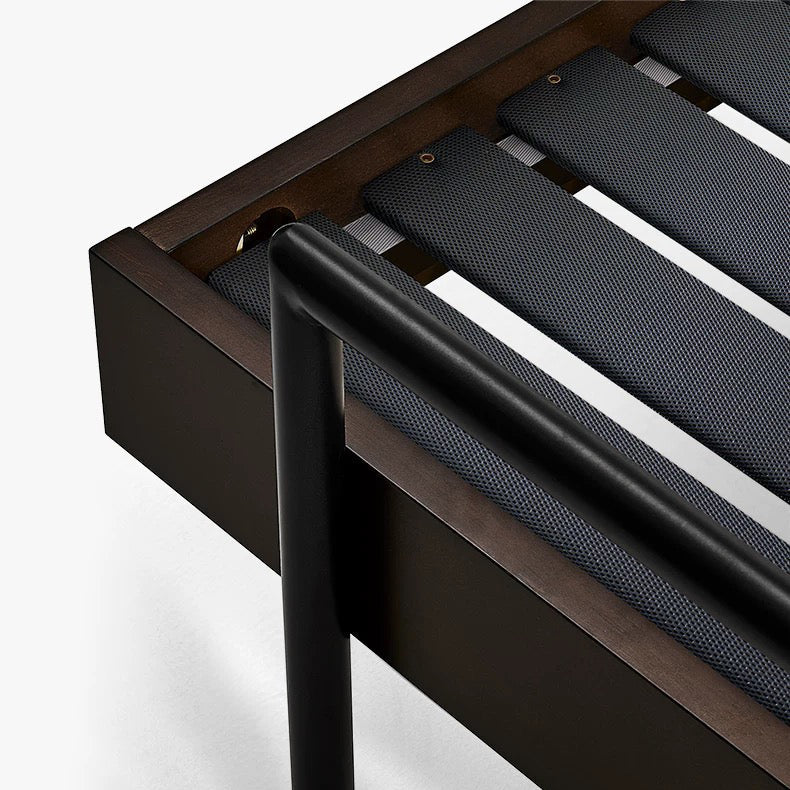 Lit en cuir de pain d'érable