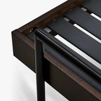 Lit en cuir de pain d'érable