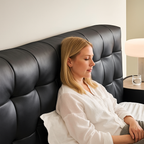 Lit en cuir Marshmallow