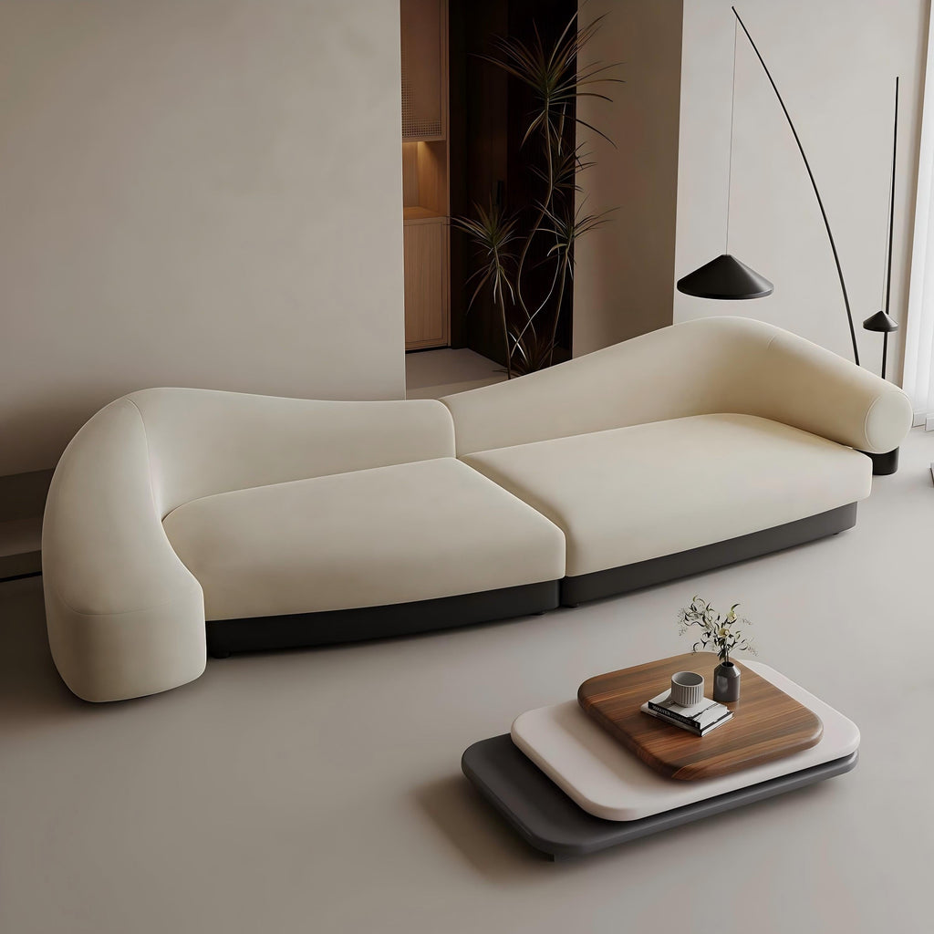 Canapé incurvé en velours haut de gamme Arcana