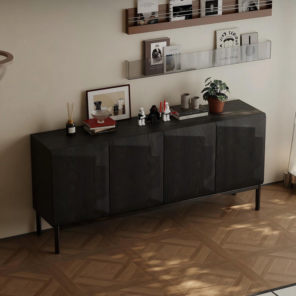 Buffet en bois massif noir Florence