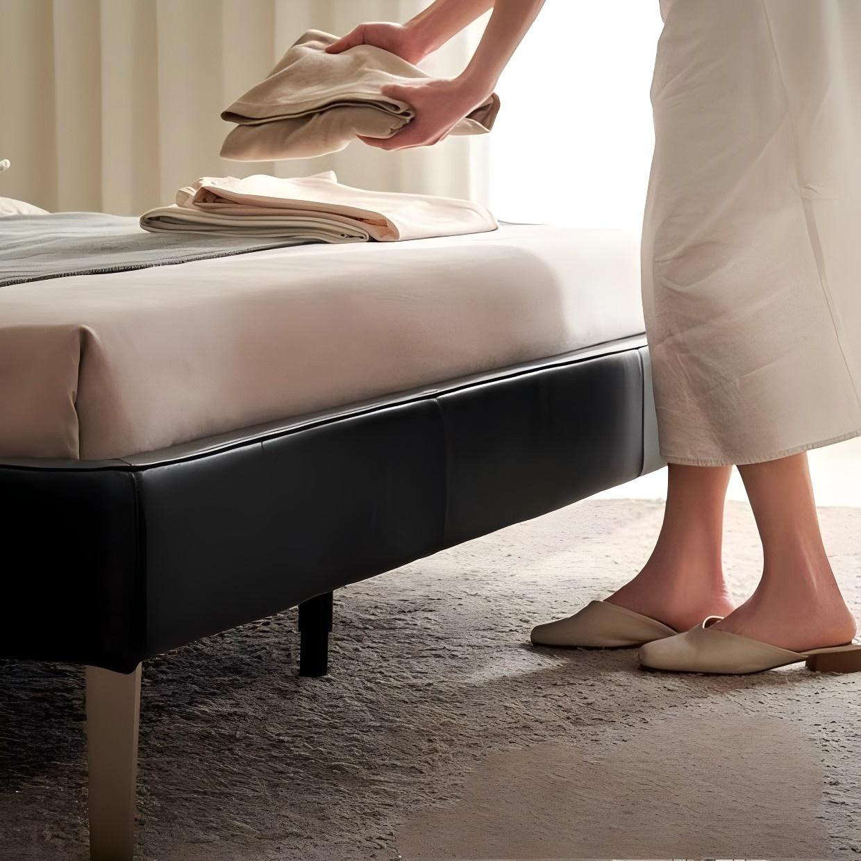 Lit en cuir Mocha Slice