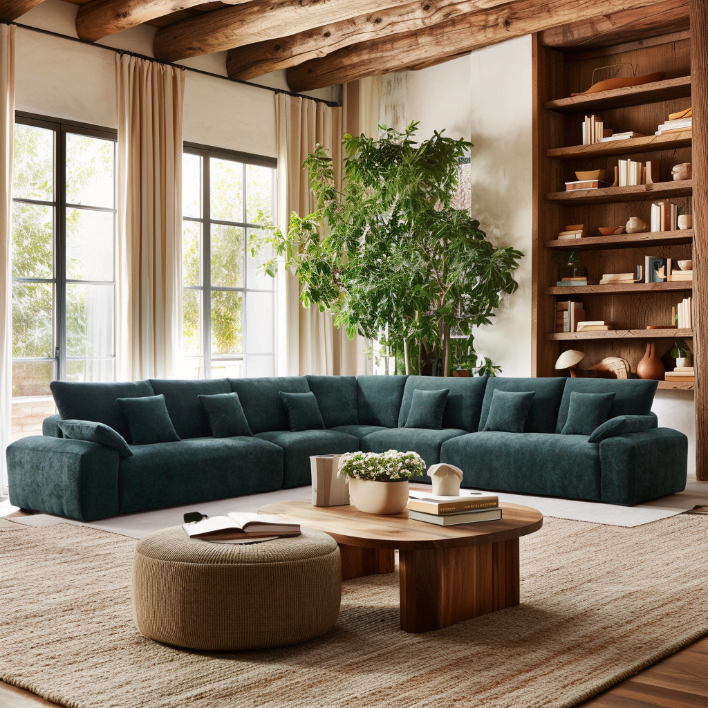 Le canapé d'angle Empress Green