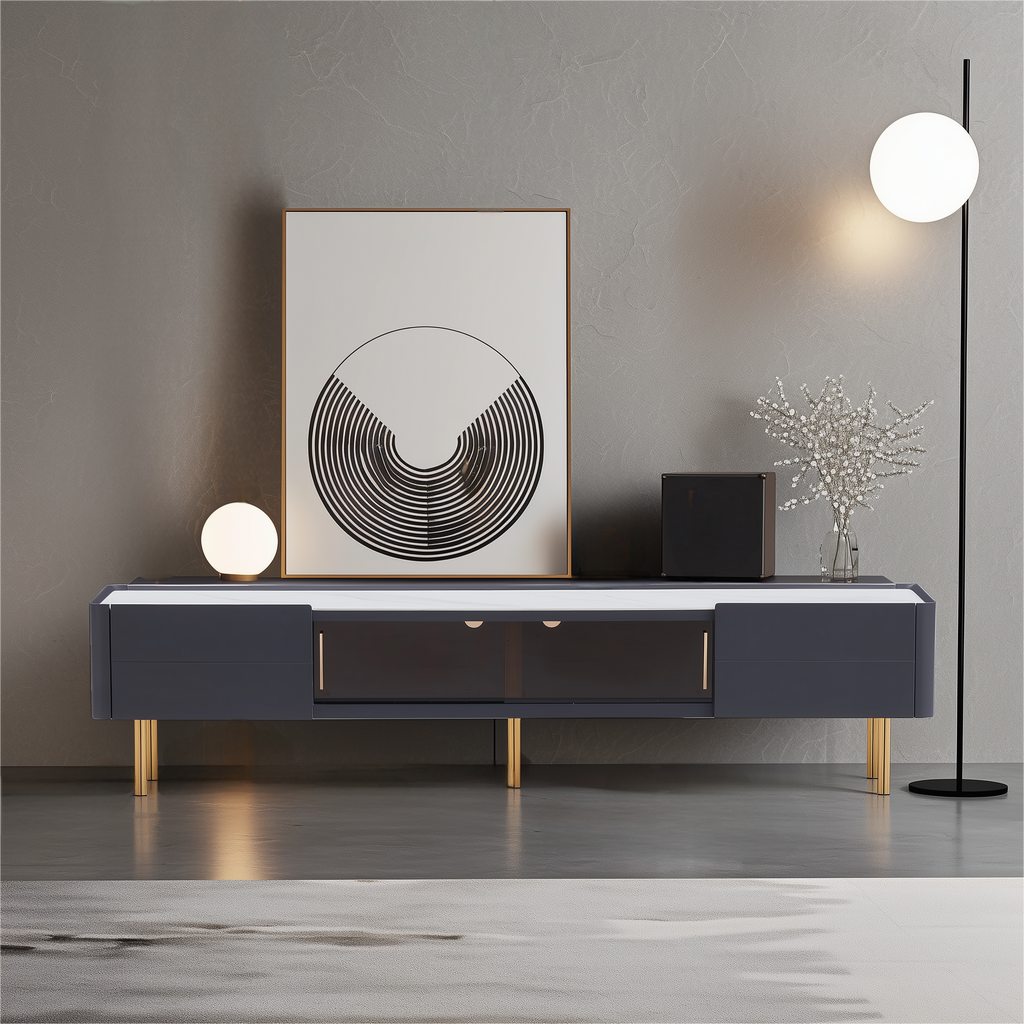 Meuble TV Noble Doré