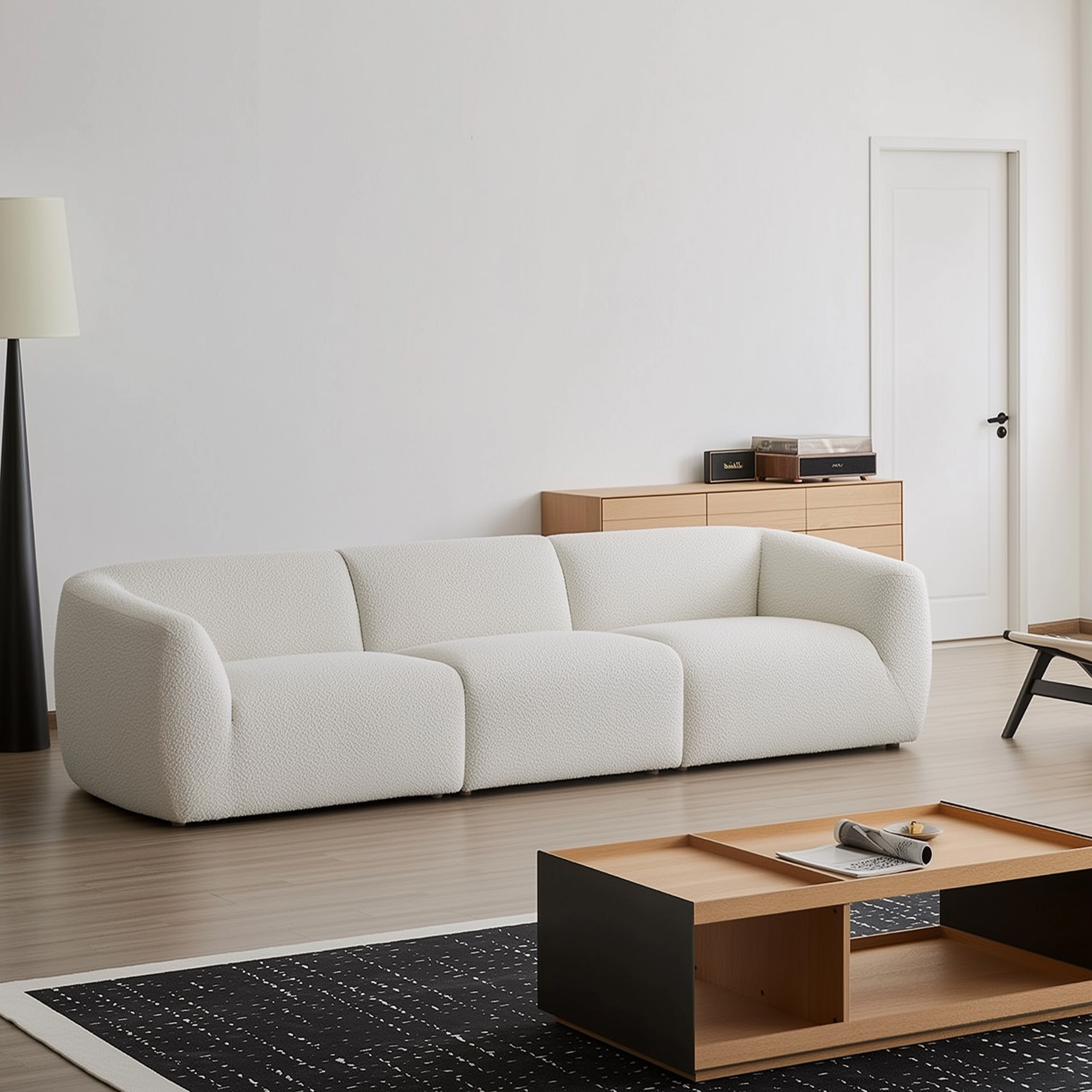 Canapé Boucle Crème Snuggle Cloud