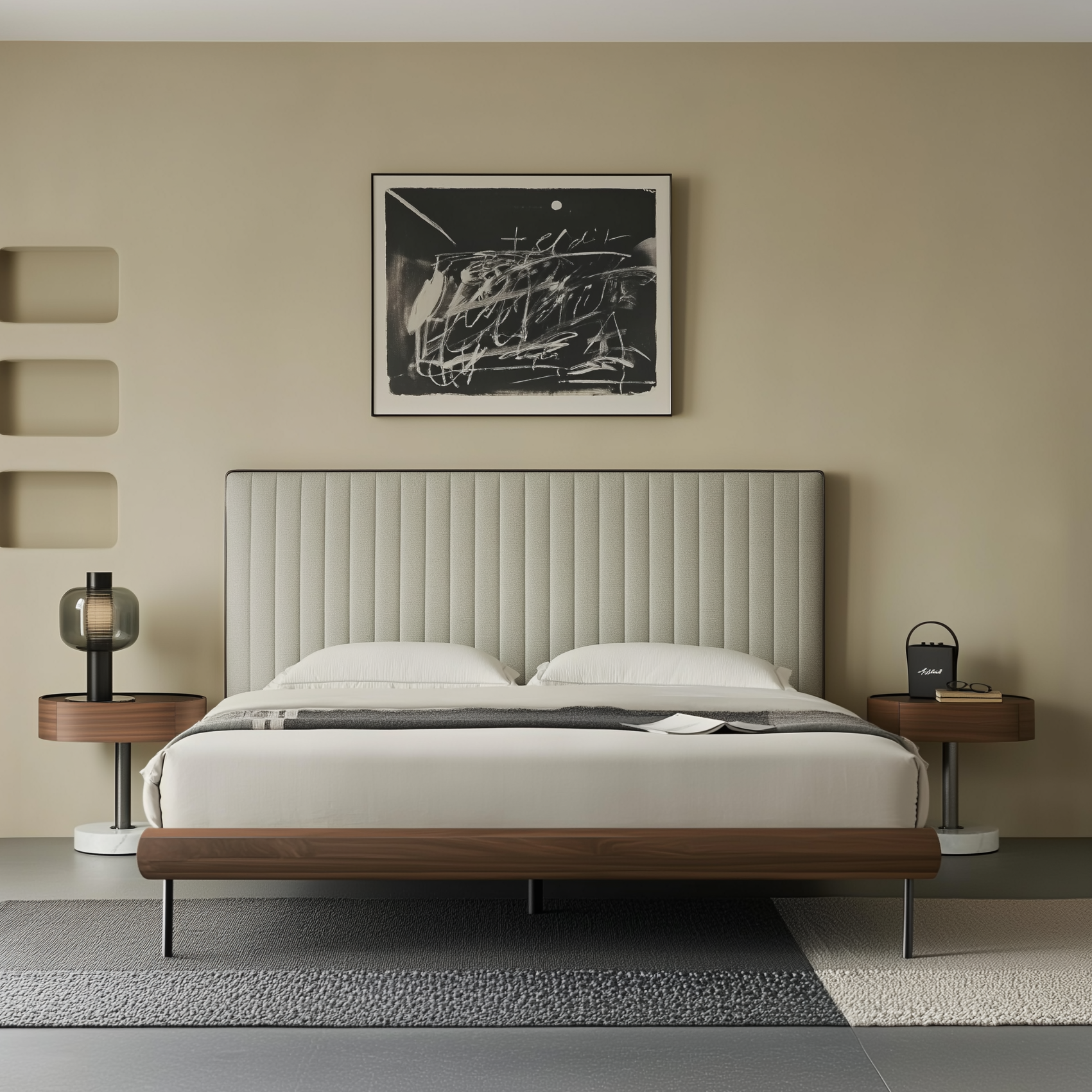 Lit en tissu à bords muffins