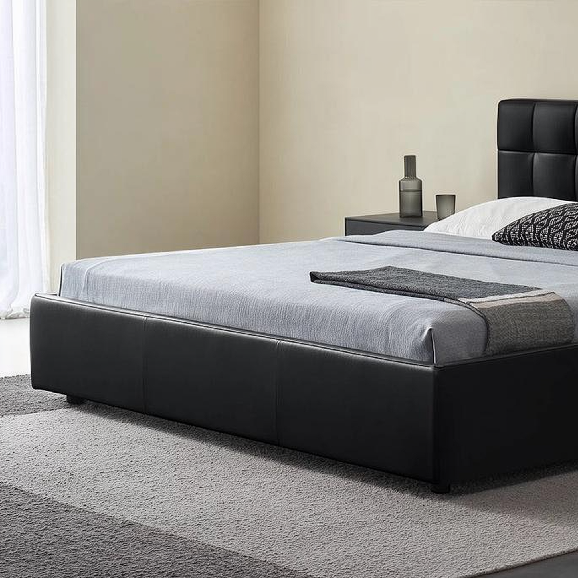 Lit en cuir Sugar Cube