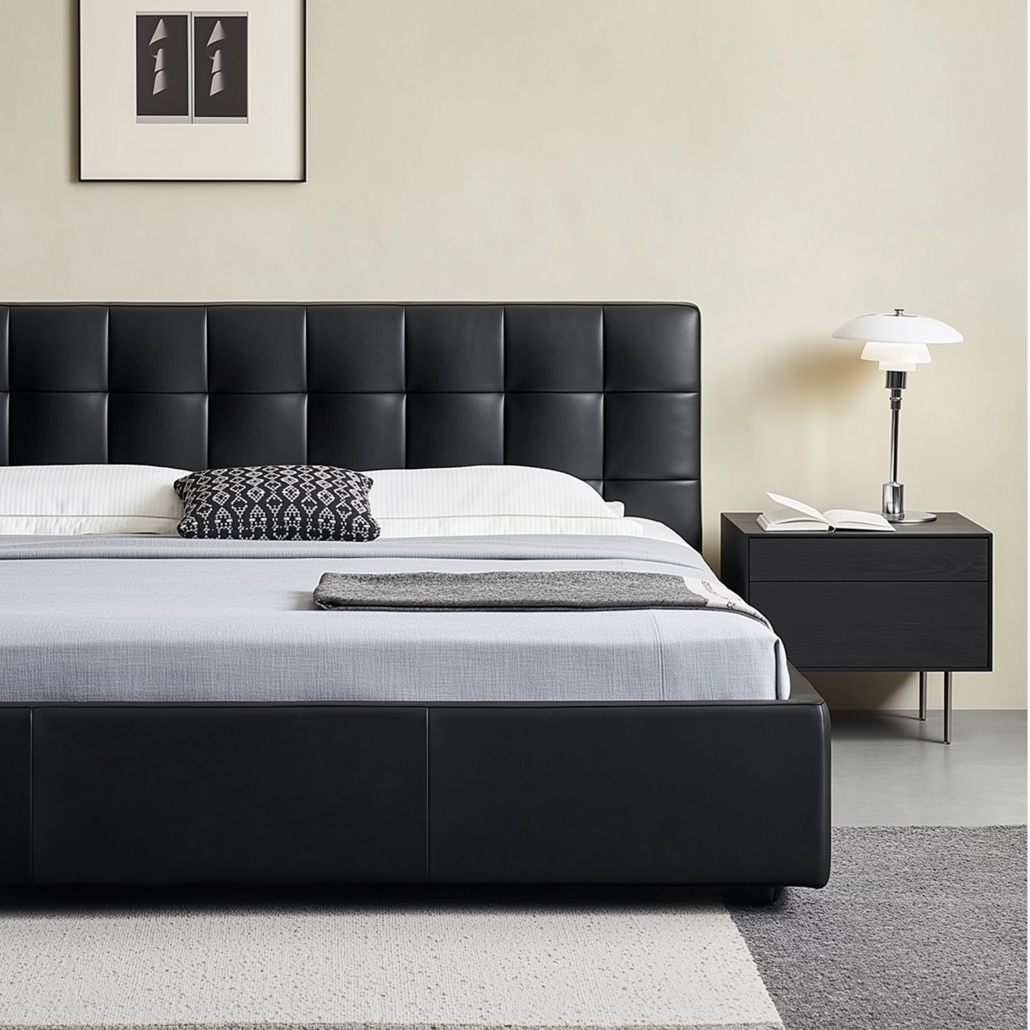 Lit en cuir Sugar Cube