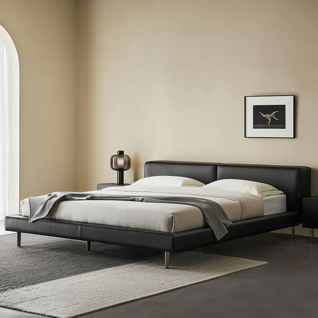 Lit en cuir Charcoal Toast