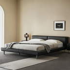 Lit en cuir Charcoal Toast