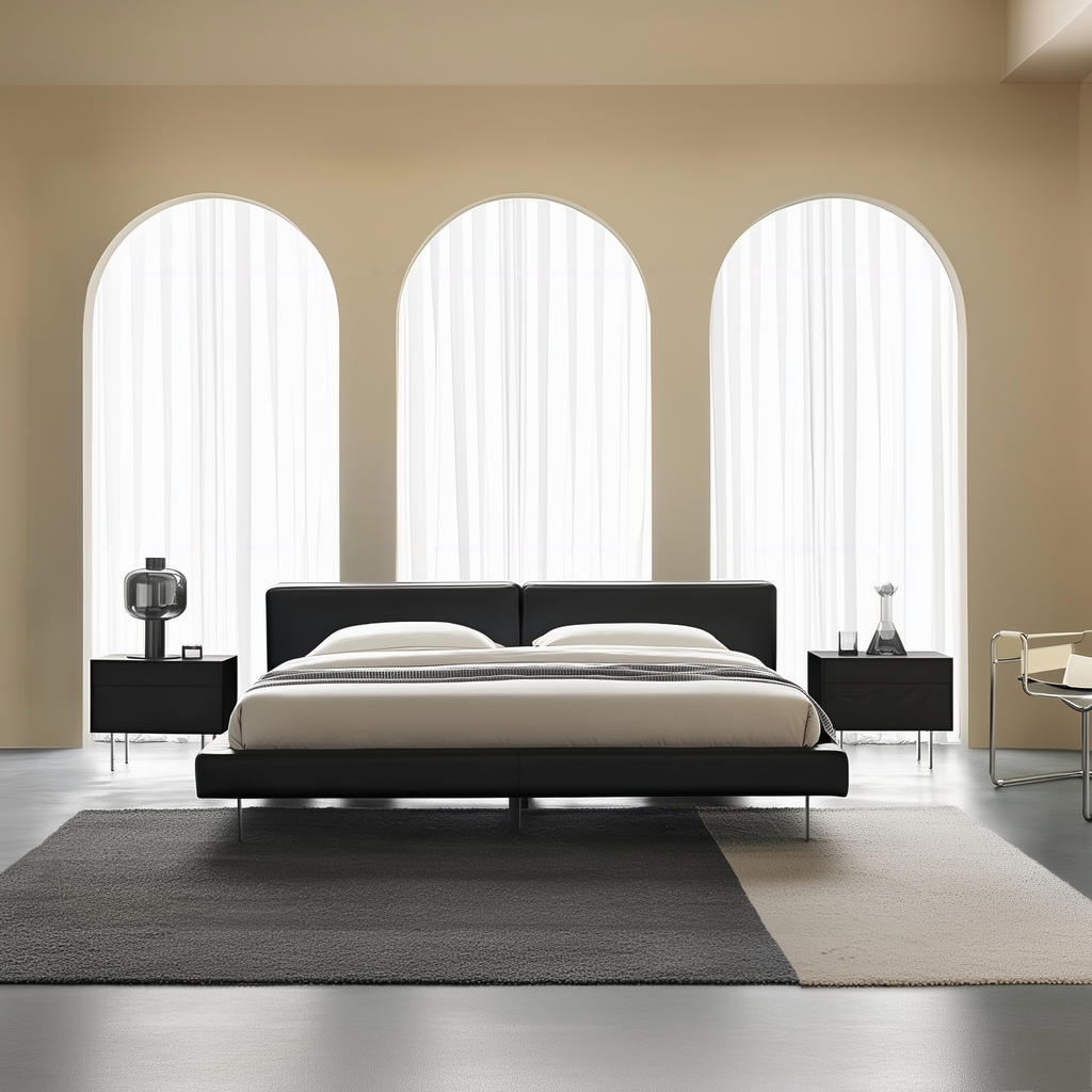 Lit en cuir Charcoal Toast