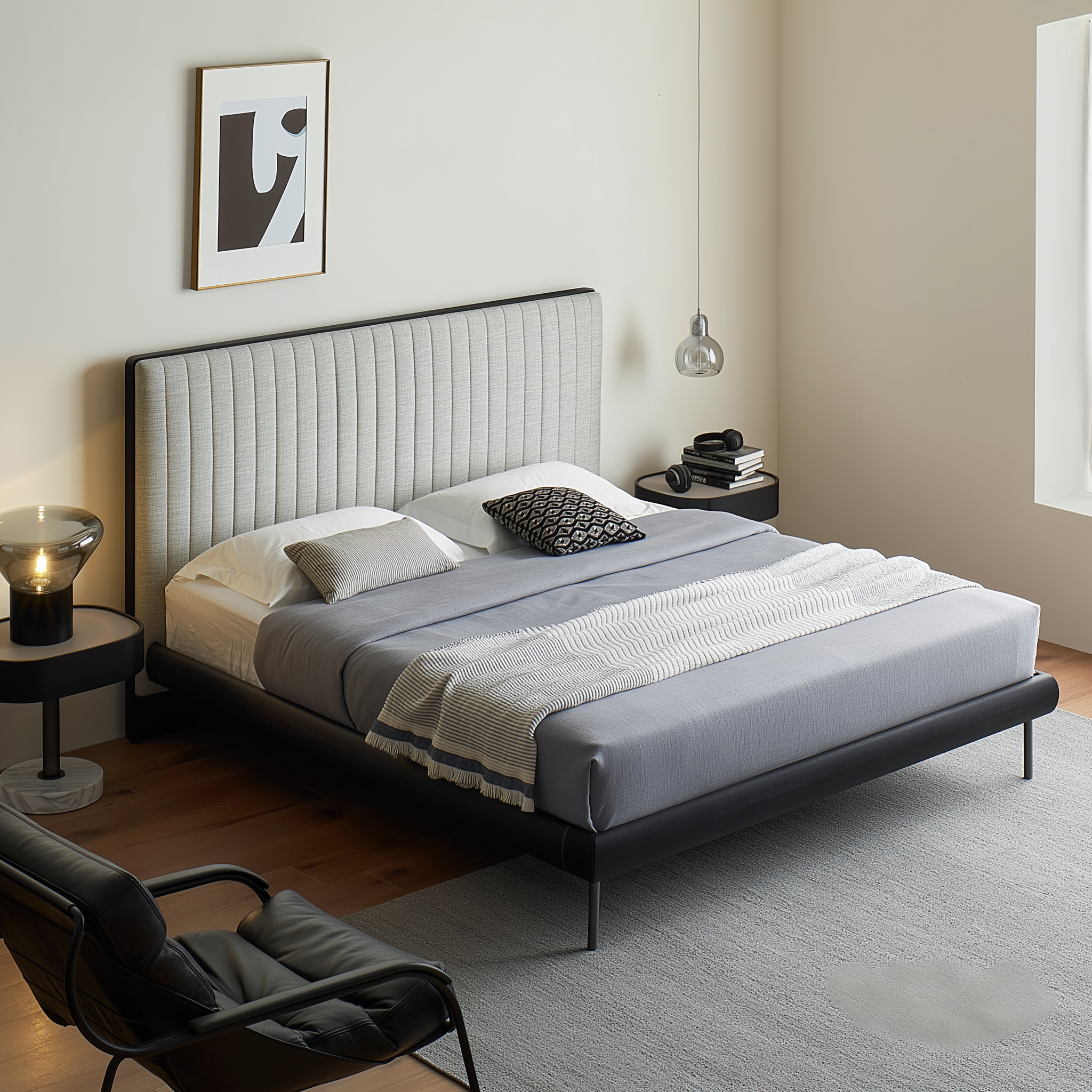 Lit en tissu à bords muffins