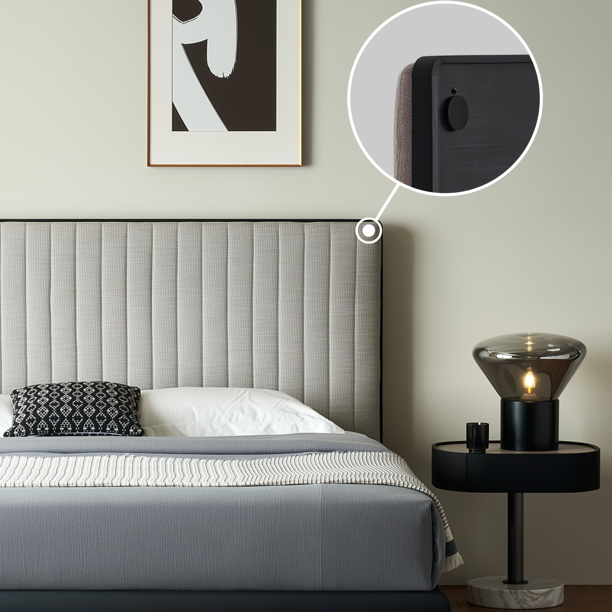 Lit en tissu à bords muffins