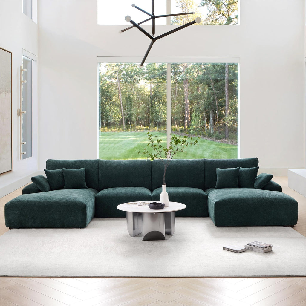 Le canapé d'angle en U bleu marine Empress