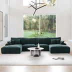 Le canapé d'angle en U vert impératrice